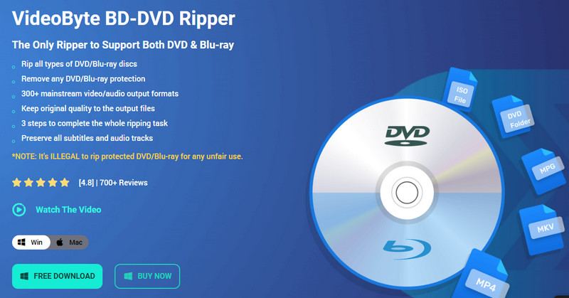 Videobyte bd DVD 翻錄器介面