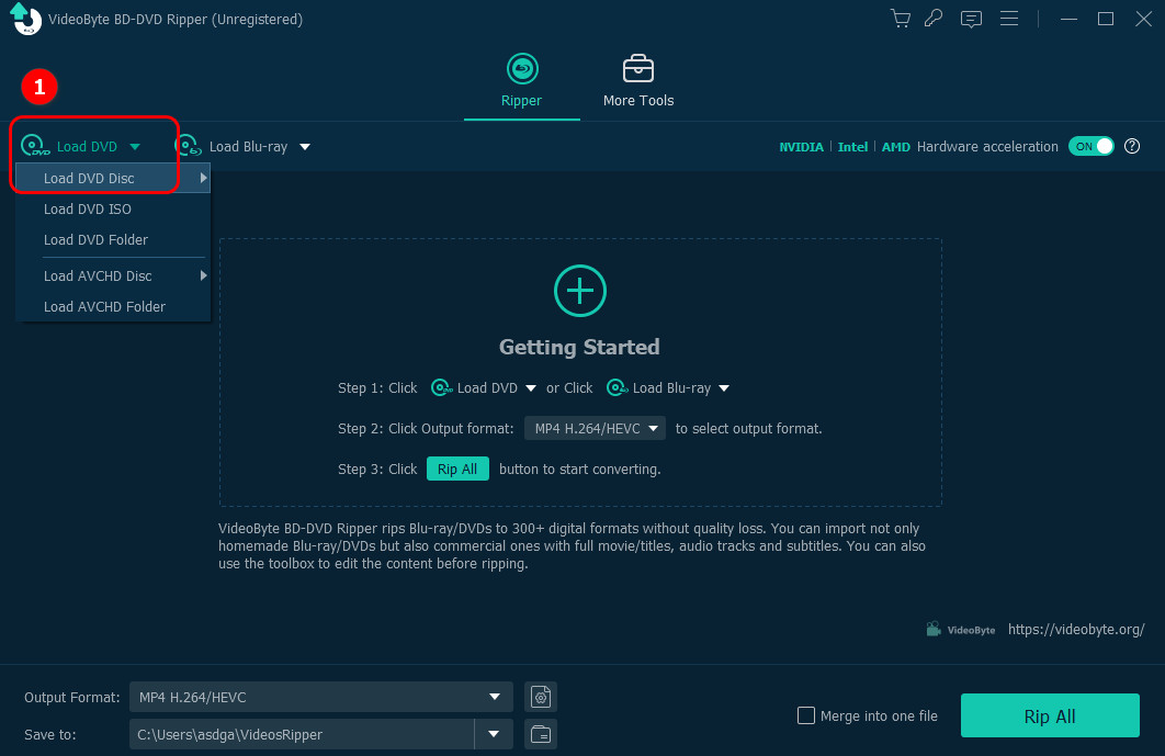 視訊位元組載入 DVD 光碟