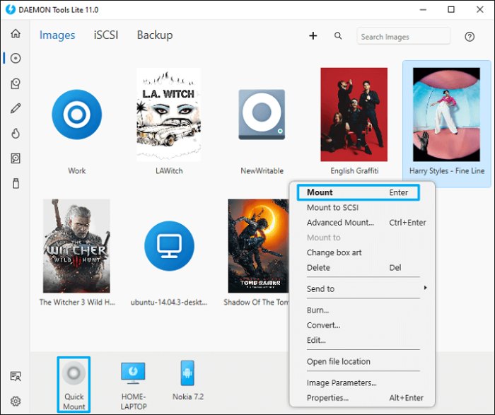 DAEMON Tools Lite Montage ISO