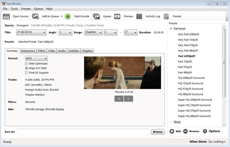 Handbrake Mkv su DVD gratis