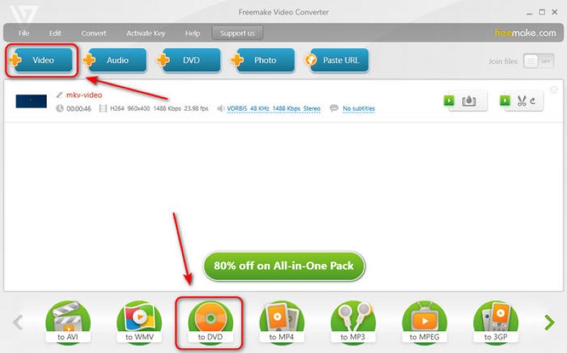 Convertire Mkv in DVD con Freemaker