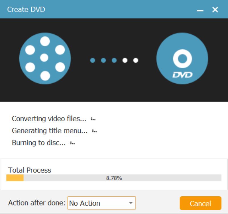 Inizia a masterizzare il DVD