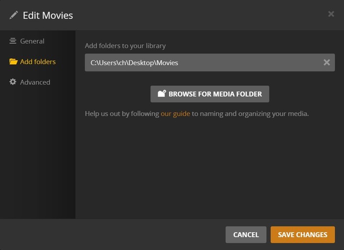 Add DVD Movie Folder to Plex