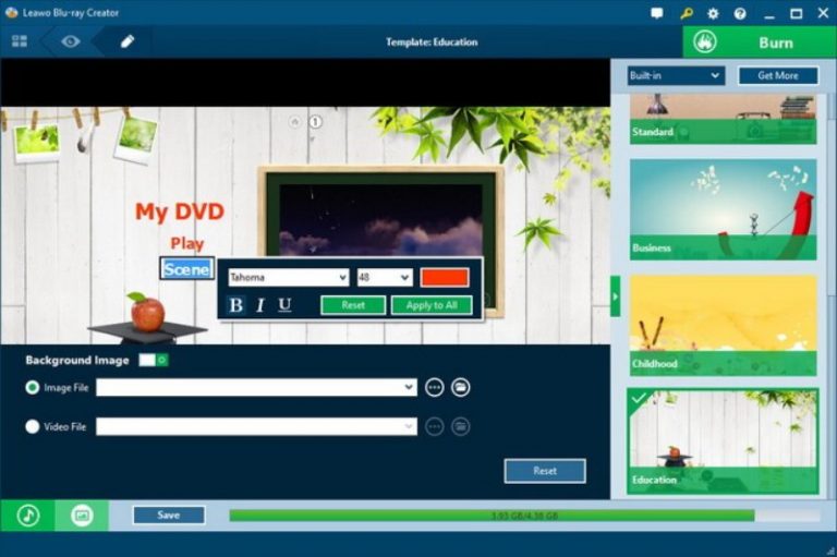 Custom DVD Menus in Leawo DVD Creator