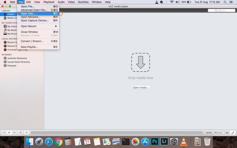 VLC Ma DVD Ripper Apri disco