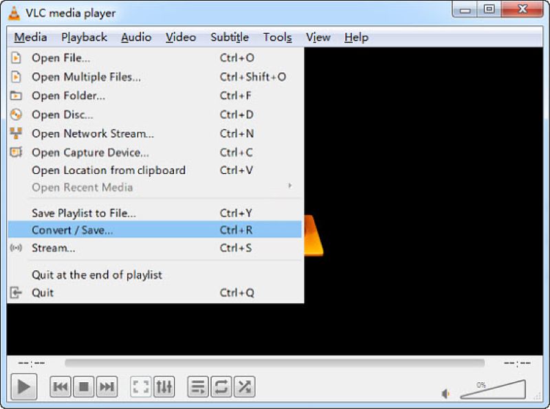 VLC Open Disc en Windows