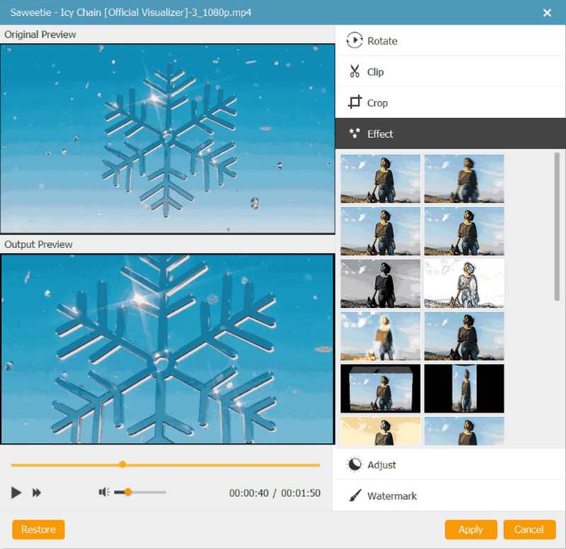 Efecto de grabación de DVD de Videobyte