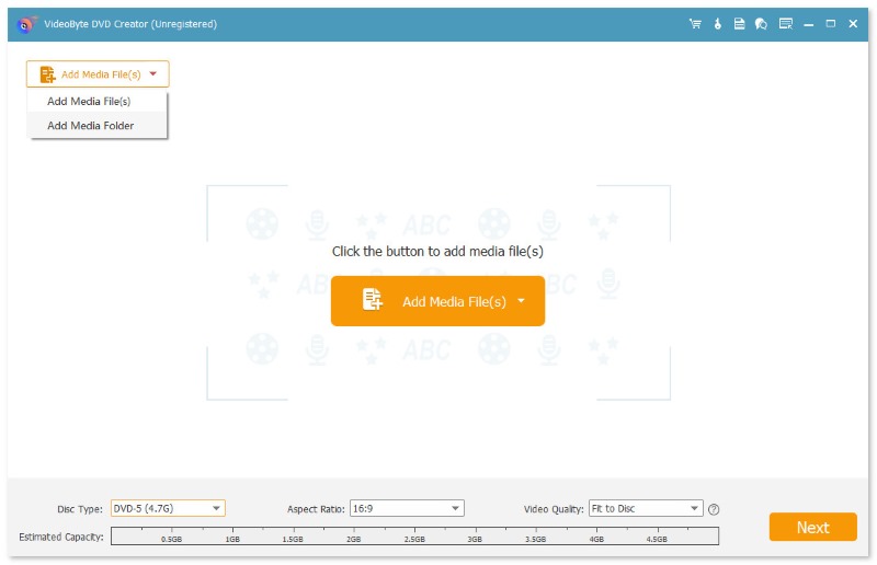 Videobyte DVD Creator Agregar campos