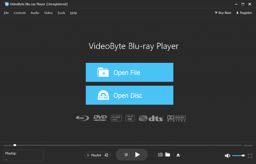 VideoByte Blu-ray-speler Hoofdinterface