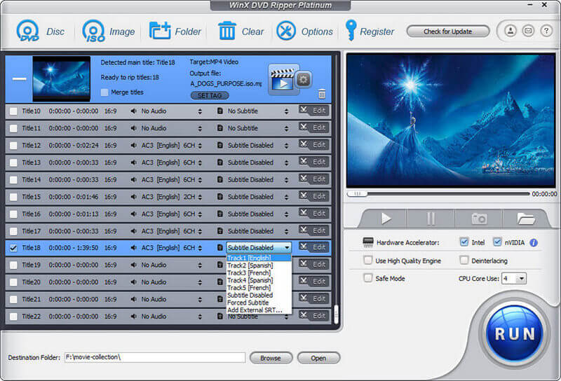 WinX DVD Ripper Formats
