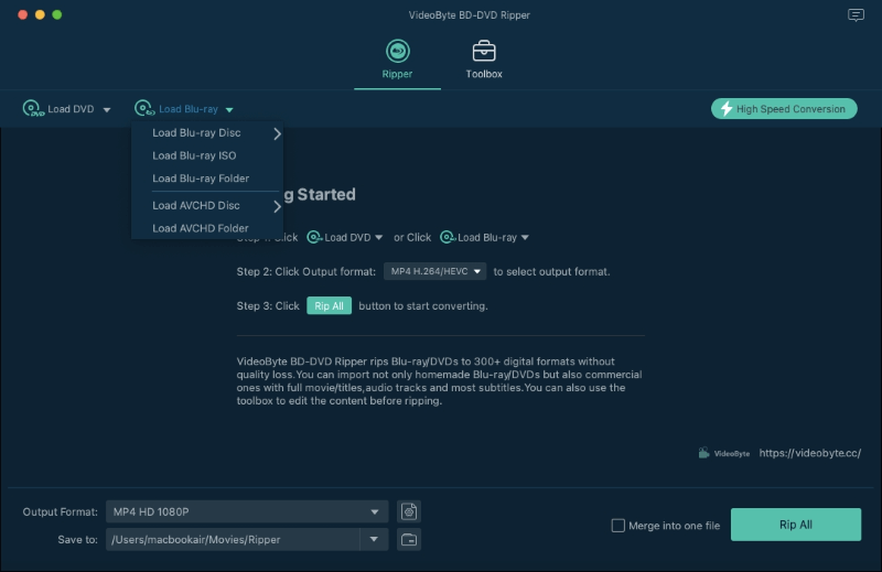 Load Blu-ray Mac