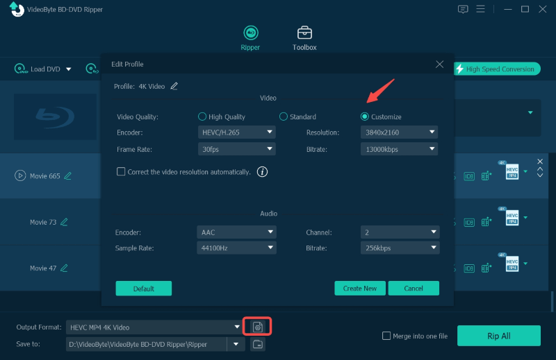 Personalizar la configuración de los discos Blu-ray