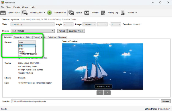 Blu-ray Handbrake comprimeren